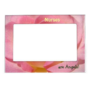 Nurses are Angels! magnetic photo frames Pink Rose