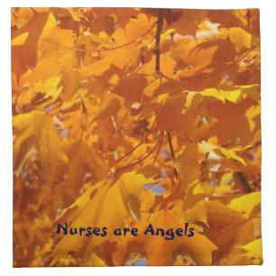 Nurses are Angels! napkins Golden Autumn Leaves