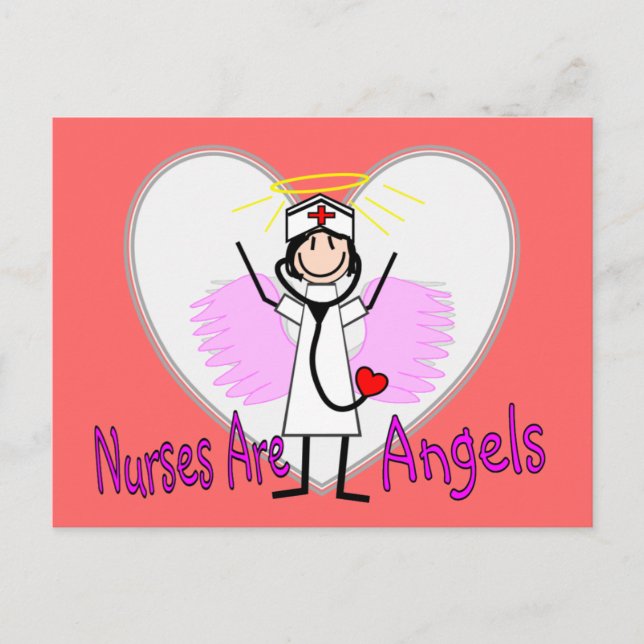 Nurses Are Angels Postcard (Front)