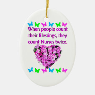 NURSES ARE APPRECIATED CERAMIC ORNAMENT