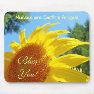 Nurses are Earth's Angels mousepads Bless You