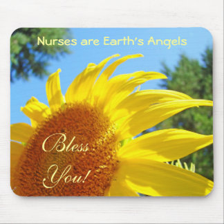 Nurses are Earth's Angels mousepads Bless You