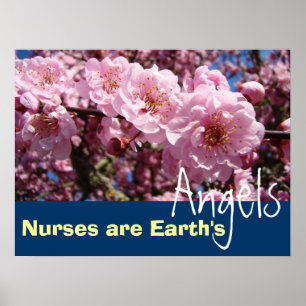 Nurses are Earth's Angels poster Nursing prints