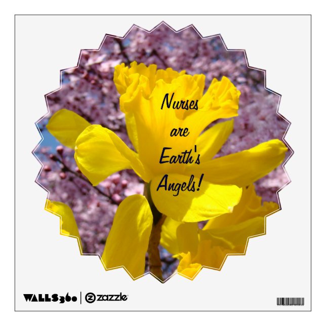 Nurses are Earth's Angels! wall decal Spring Flora (Front)