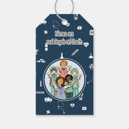 Nurses are real Angels on Earth Custom  Gift Tags