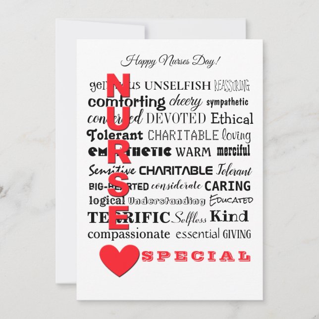 Nurses Are Special Card (Front)