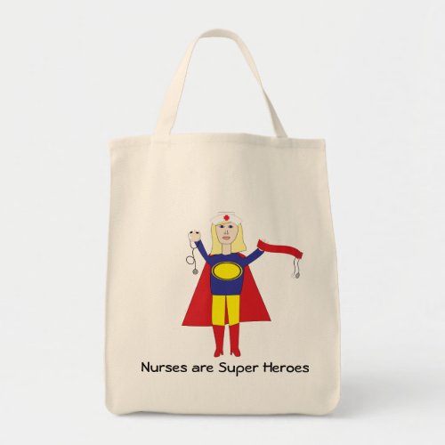 Nurses Are Super Heroes Blond Personalize Tote Bag