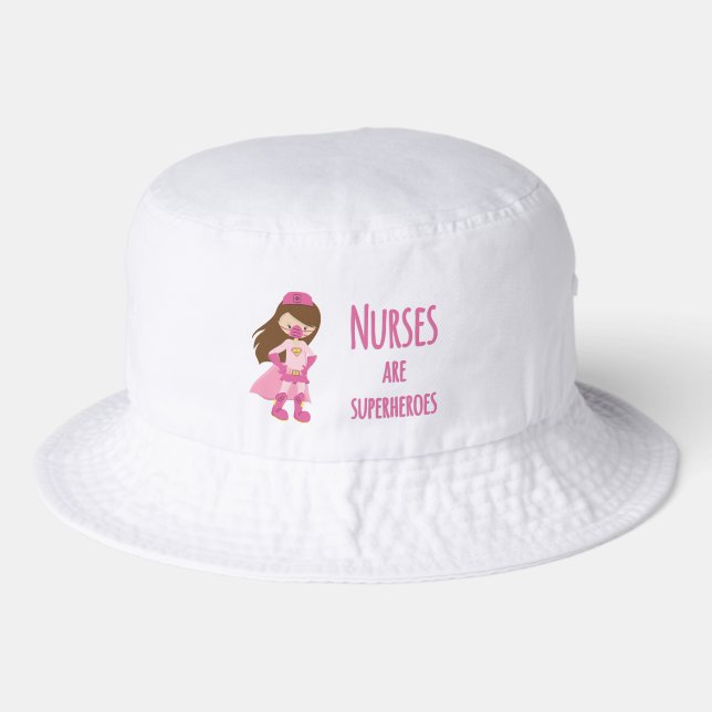 Nurses are Superheroes Bucket Hat (Front)