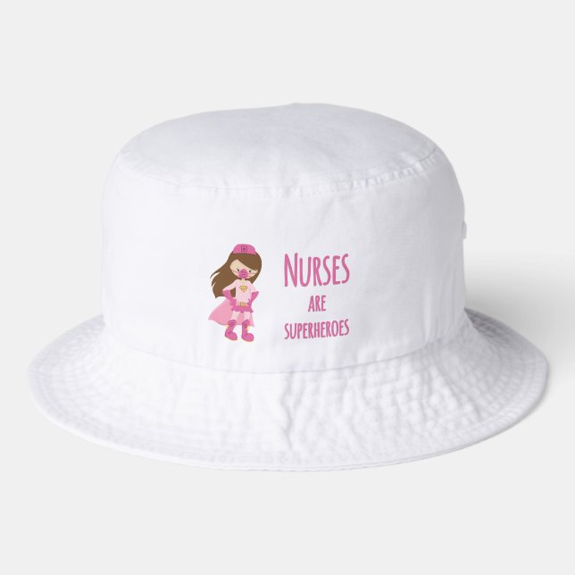 Nurses are Superheroes Bucket Hat (Front)
