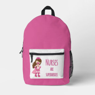 Nurses are Superheroes Printed Backpack