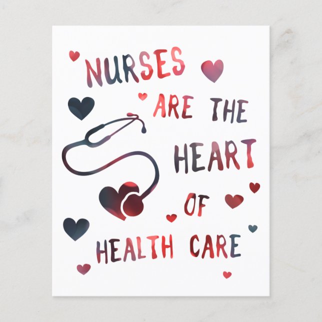 nurses are the heart of healthcare bokeh (Front)