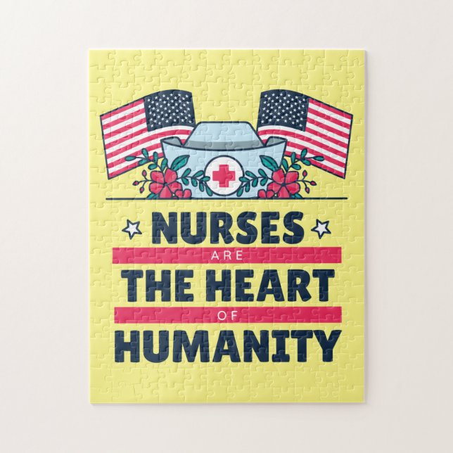 Nurses are the heart of humanity jigsaw puzzle (Vertical)