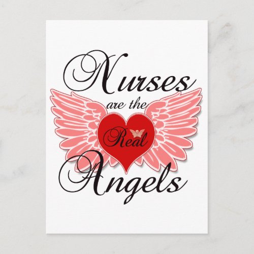Nurses Are The Real Angels Postcard
