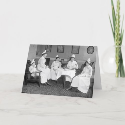 Nurses at Tea early 1900s Card
