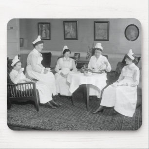 Nurses at Tea, early 1900s Mouse Pad