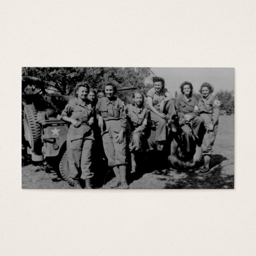 Customizable Nurses Beside Jeep WWII Business Card Templates