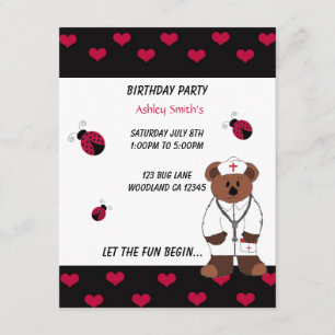 Nurse's Birthday Party Invitation