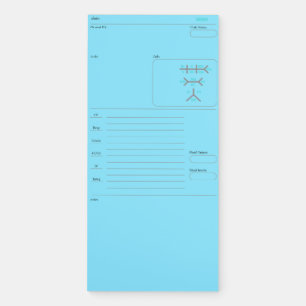 Nurses Brain_Blue Magnetic Notepad
