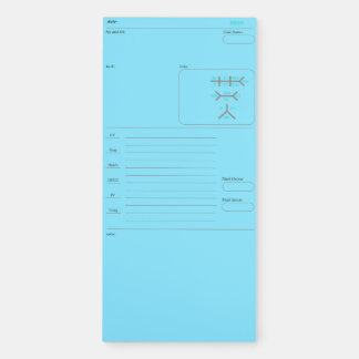 Nurses Brain_Blue Magnetic Notepad