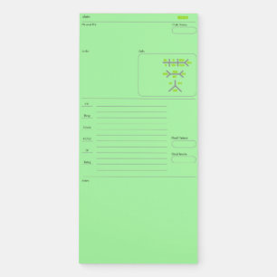 Nurses Brain_Green Magnetic Notepad