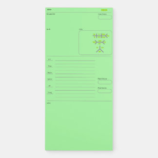 Nurses Brain_Green Magnetic Notepad