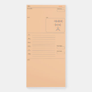 Nurses Brain_Orange Magnetic Notepad