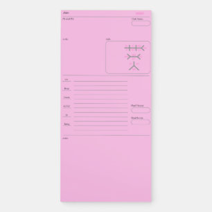 Nurses Brain_Pink magnetic note pad