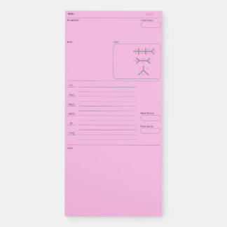 Nurses Brain_Pink magnetic note pad