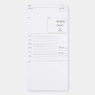Nurses Brain_White magnetic note pad