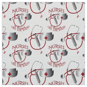 Nurses Call the Shots Nurse Fabric