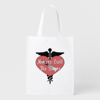 Nurses Call The Shots Reusable Grocery Bag