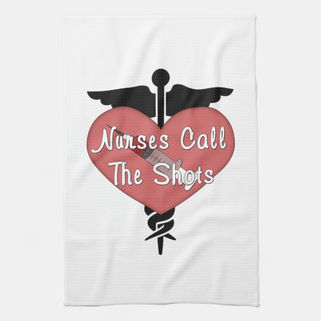 Nurses Call The Shots Towel (Vertical)
