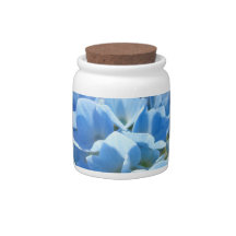 Nurses Candy Jar Blue Hydrangea Flowers Nursing