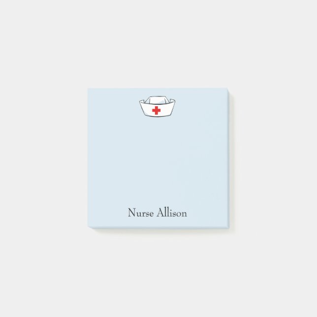 Nurse's Cap Add Name 3x3 Post-it Notes (Front)