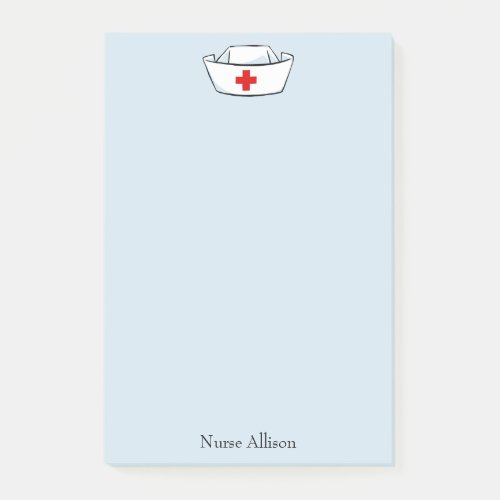 Nurses Cap Add Name 4x6 Post_it Notes