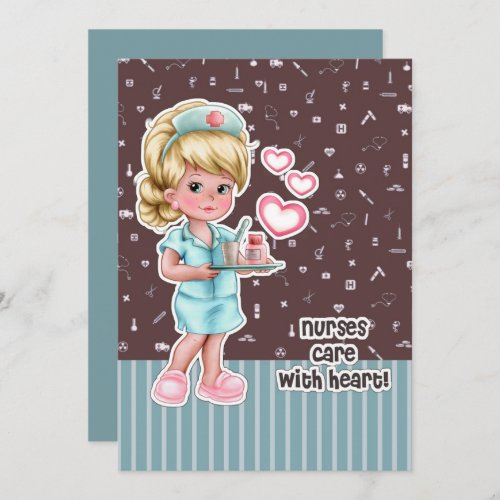 Nurses care with Heart Nurse Appreciation Card