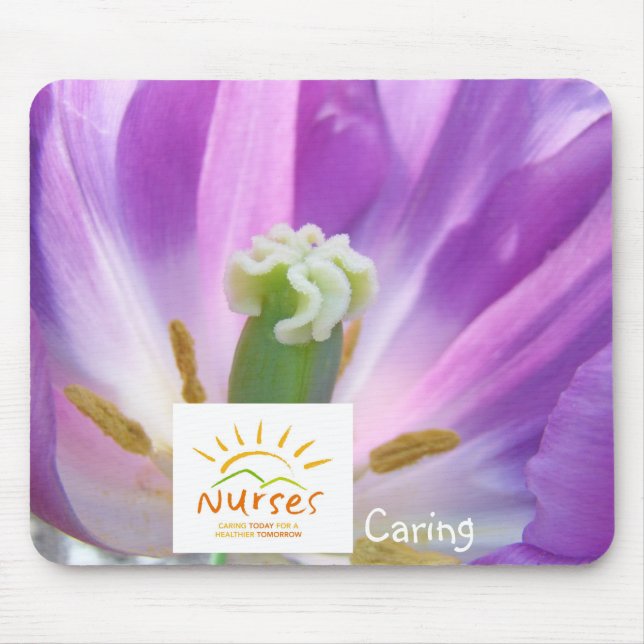 Nurses Caring mousepad Nurses Week Tulips (Front)