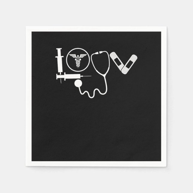Nurses CNA Medical Health Physician Medic Hospital Napkins (Front)