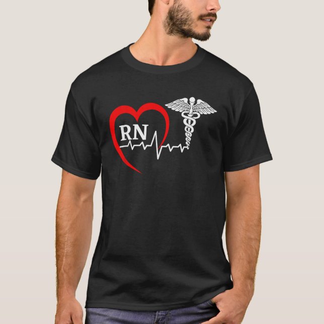 Nurses Day Caduceus Nurse Week 2023 Heartbeat Medi T-Shirt (Front)