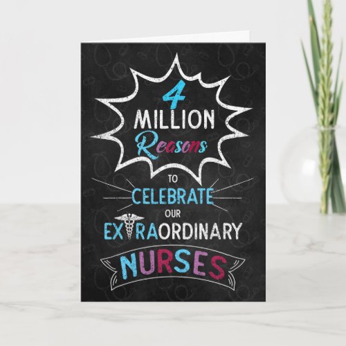 Nurses Day Chalkboard Theme with ANA Color Scheme Card