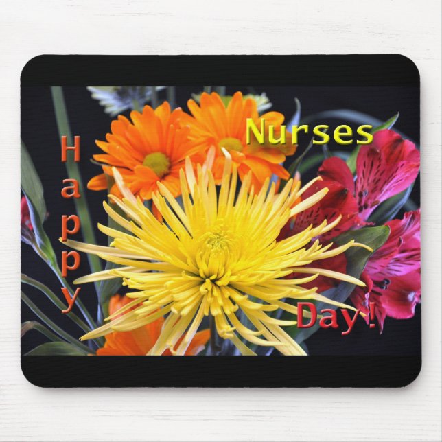 Nurses Day Floral Bliss Mouse Pad (Front)