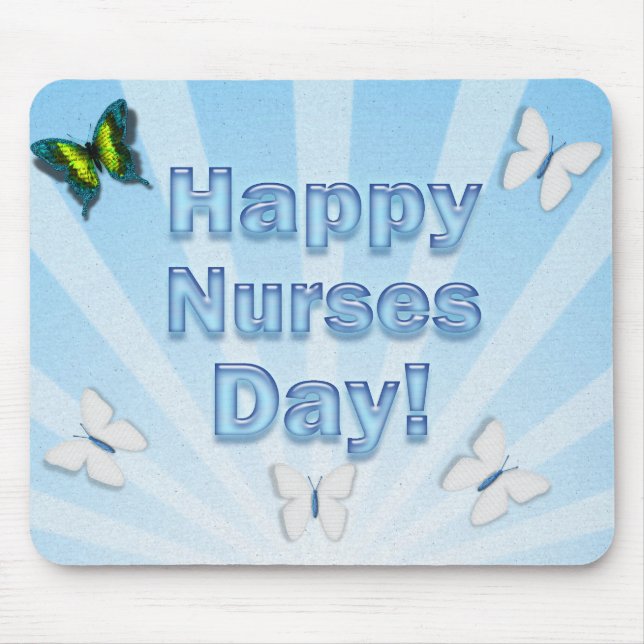 Nurses Day Gifts Butterflies Mouse Pad (Front)
