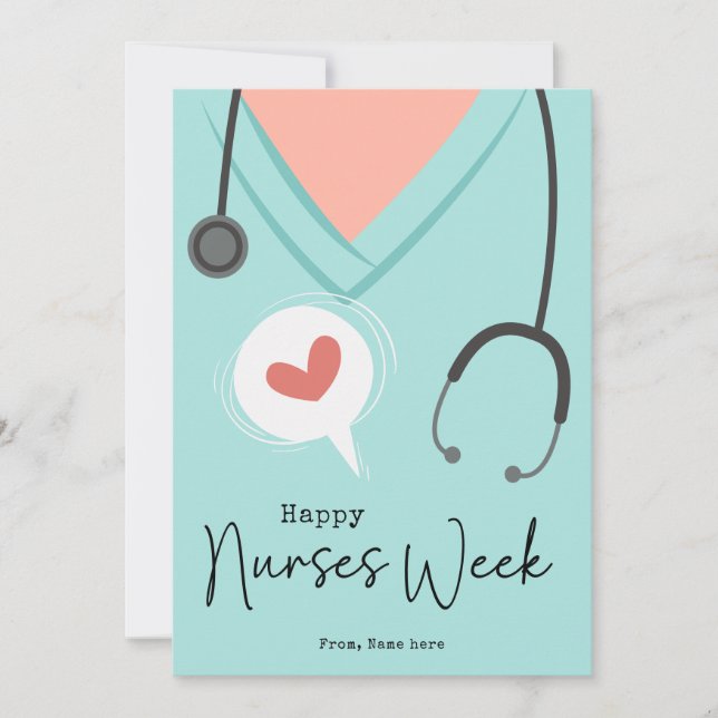 Nurses Day Gifts Nurse Appreciation Week Card  (Front)