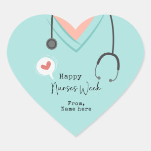 Nurses Day Gifts Nurse Appreciation Week Heart Sticker