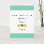 Nurses Day Greeting Card-bandaide And Stars Card at Zazzle