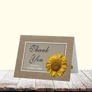 Nurses Day Greeting Card -- Sunflower