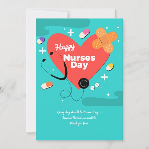 Nurses Day Heart Greeting Card