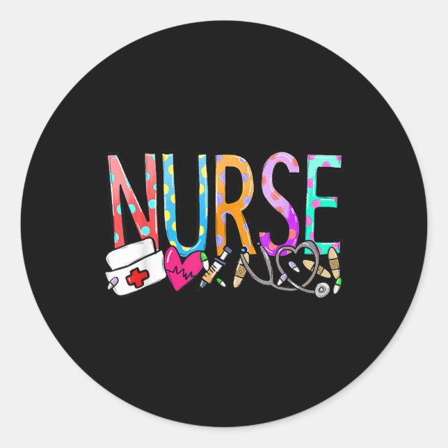 Nurse's Day Life Week 2025 Women  Classic Round Sticker (Front)