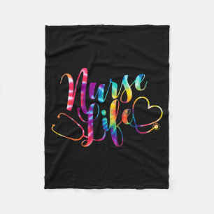 Nurses Day Nurse Life Tie Dye Nurse Week 2026 Fleece Blanket