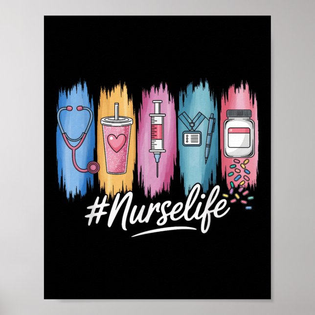 Nurses Day Nurse Week Appreciation 2025 Brushstrok Poster (Front)